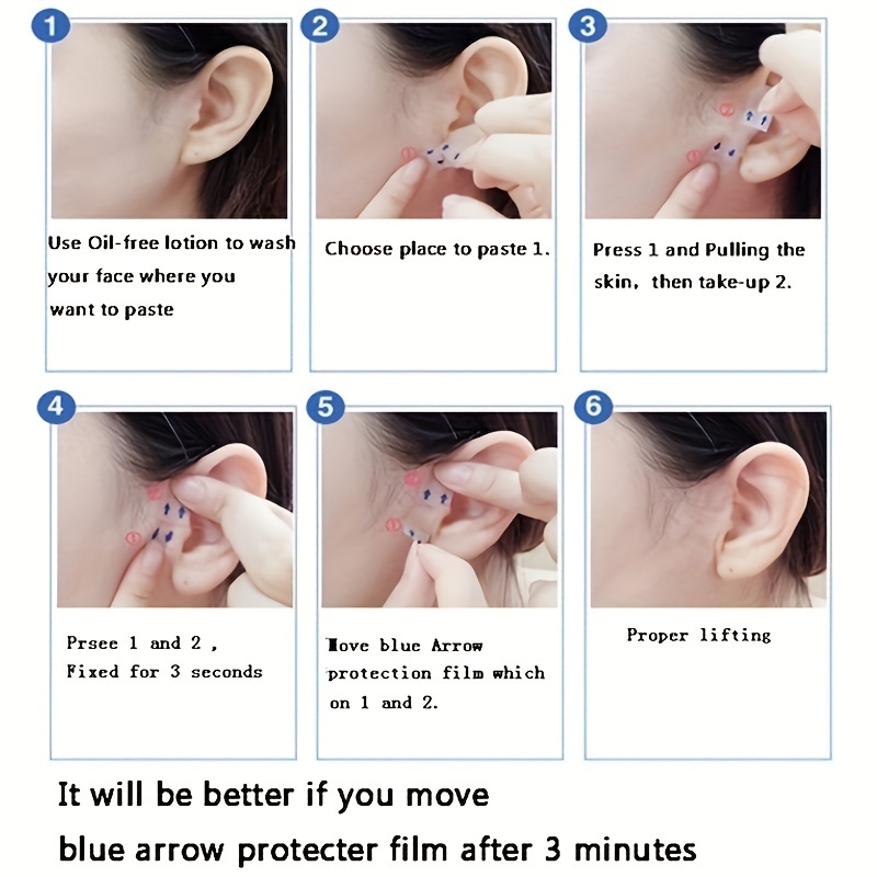 120pcs Invisible Waterproof Instant Neck Lift Tape